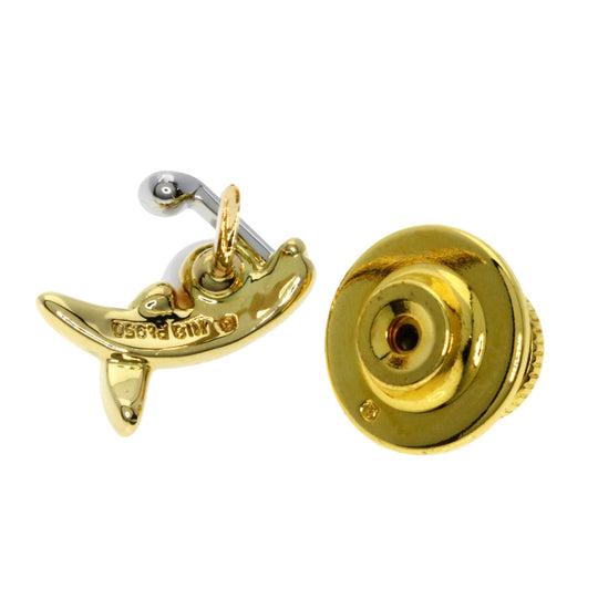 MIKIMOTO Brooch K18YG , PT950 gold Golf Pearl Women Used Authentic