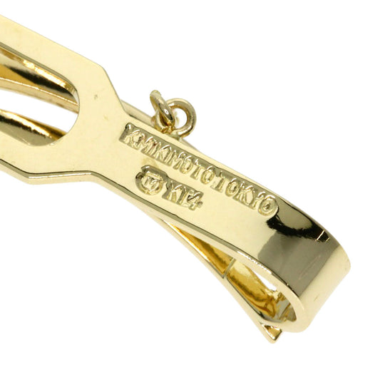 MIKIMOTO Tie pin K14YG gold Pearl mens Used Authentic