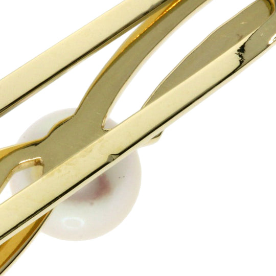 MIKIMOTO Tie pin K14YG gold Pearl mens Used Authentic