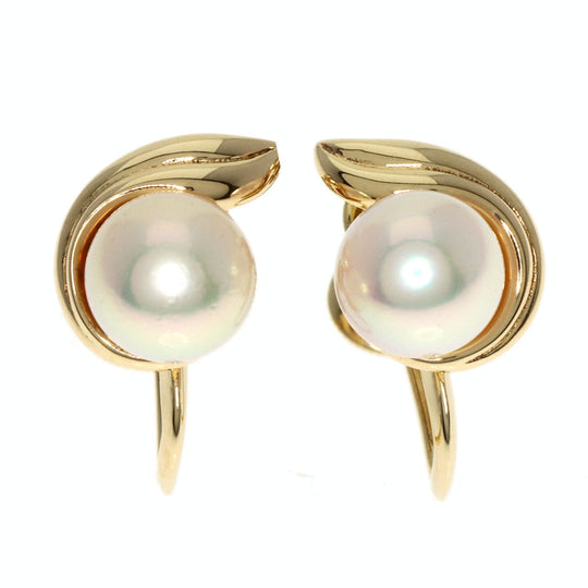 MIKIMOTO Earring K14YG gold Pearl
