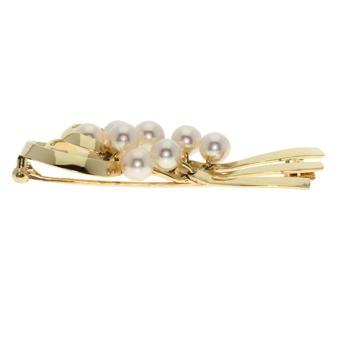MIKIMOTO Brooch K14YG gold Pearl Women Used Authentic