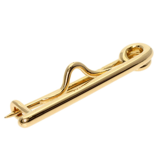 HERMES Brooch 18K Yellow Gold gold Wave motif Women Used Authentic