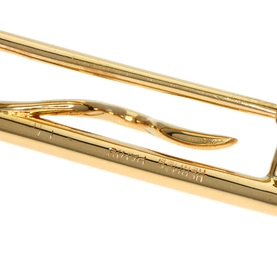 HERMES Brooch 18K Yellow Gold gold Wave motif Women Used Authentic