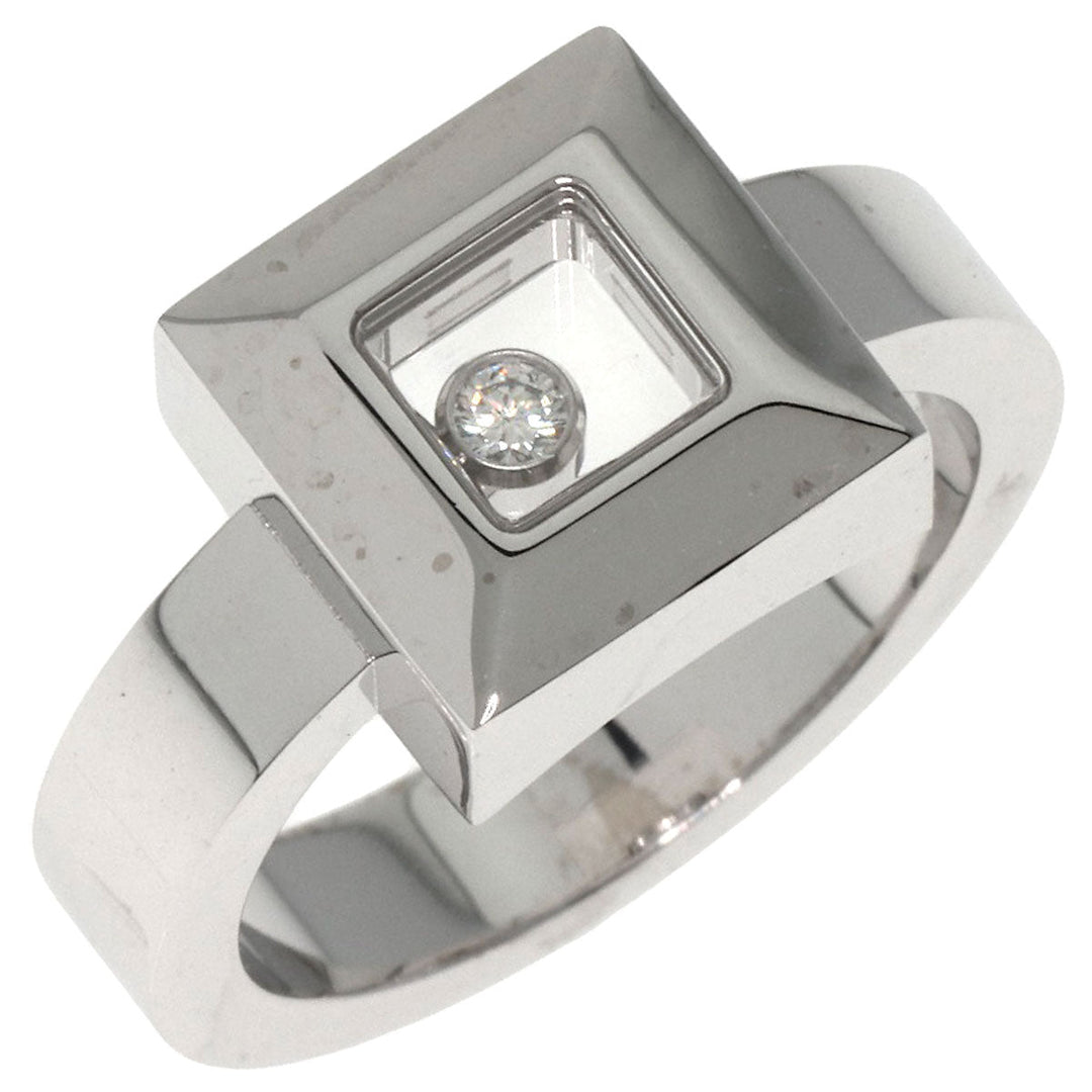 Chopard Ring K18WG Silver Happy diamond Women Used Authentic