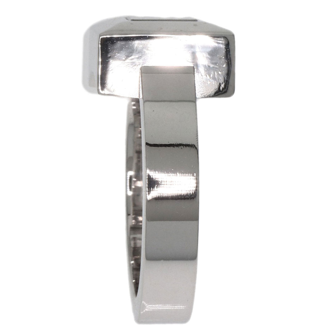 Chopard Ring K18WG Silver Happy diamond Women Used Authentic