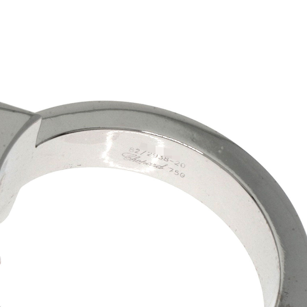 Chopard Ring K18WG Silver Happy diamond Women Used Authentic