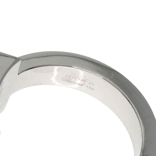 Chopard Ring K18WG Silver Happy diamond Women Used Authentic