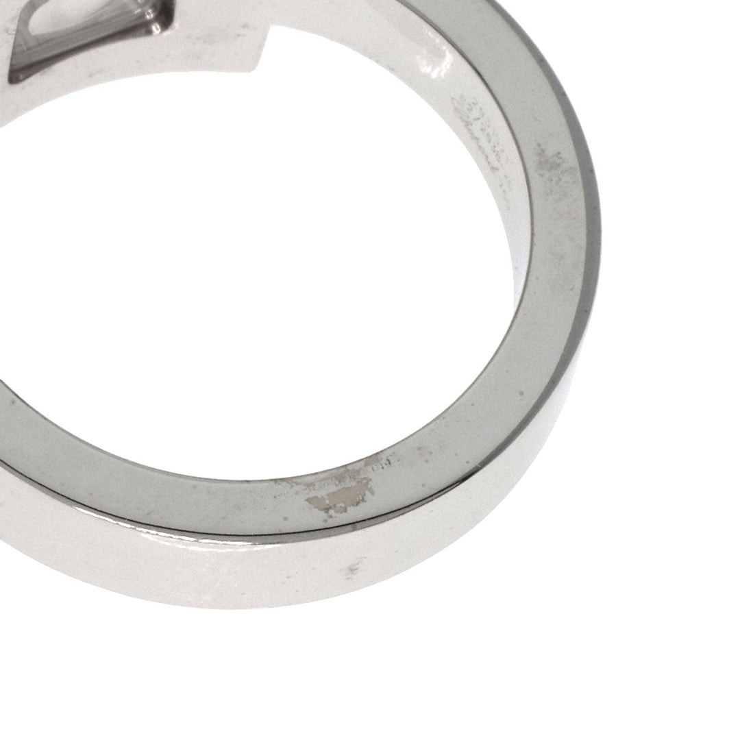Chopard Ring K18WG Silver Happy diamond Women Used Authentic