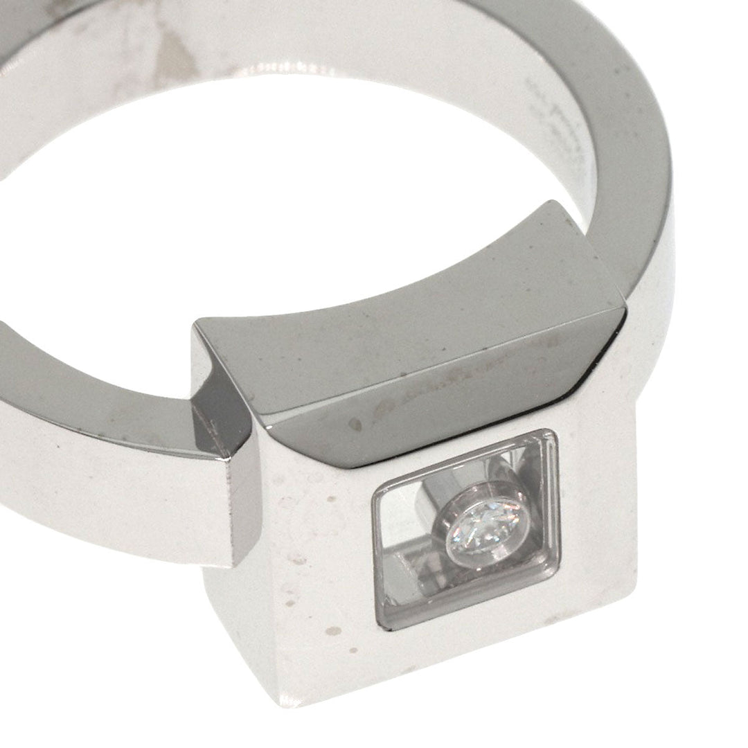 Chopard Ring K18WG Silver Happy diamond Women Used Authentic