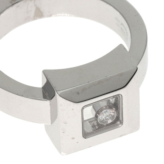 Chopard Ring K18WG Silver Happy diamond Women Used Authentic
