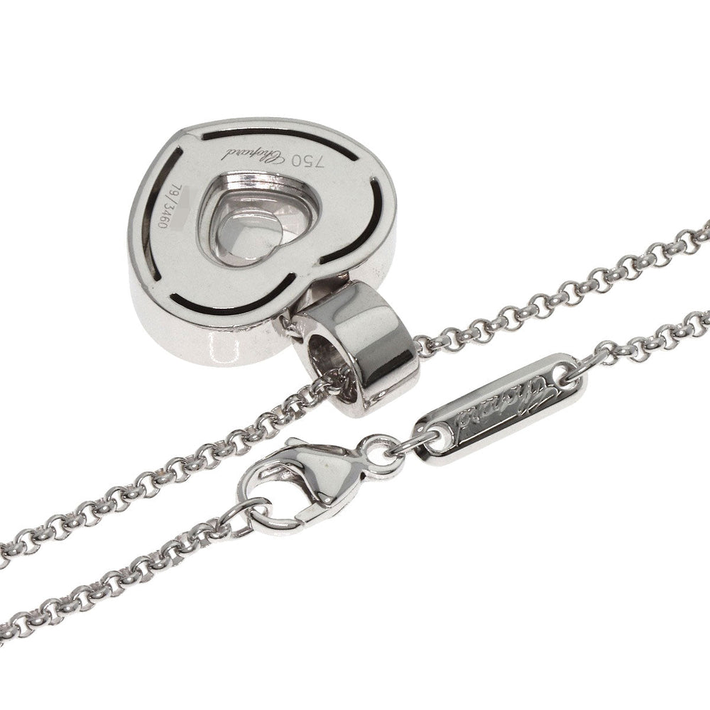 Chopard Necklace K18WG Silver Happy diamond heart motif