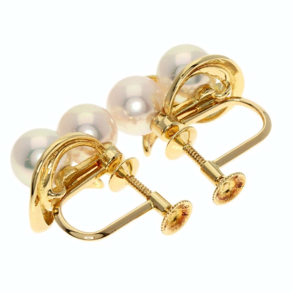 MIKIMOTO Earring 18K Yellow Gold gold Pearl Women Used Authentic