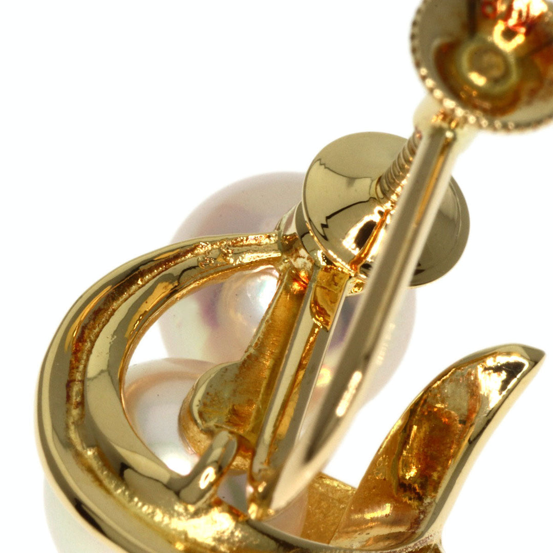 MIKIMOTO Earring 18K Yellow Gold gold Pearl Women Used Authentic