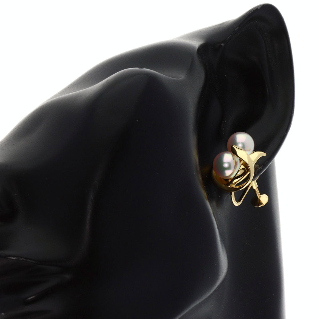 MIKIMOTO Earring 18K Yellow Gold gold Pearl Women Used Authentic