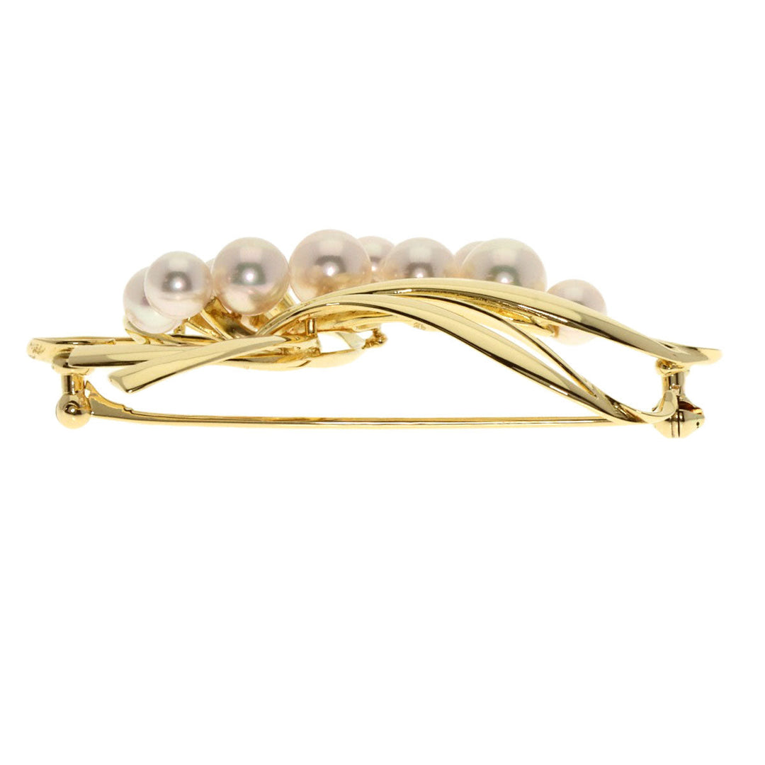 MIKIMOTO Brooch 18K Yellow Gold gold Pearl Women Used Authentic