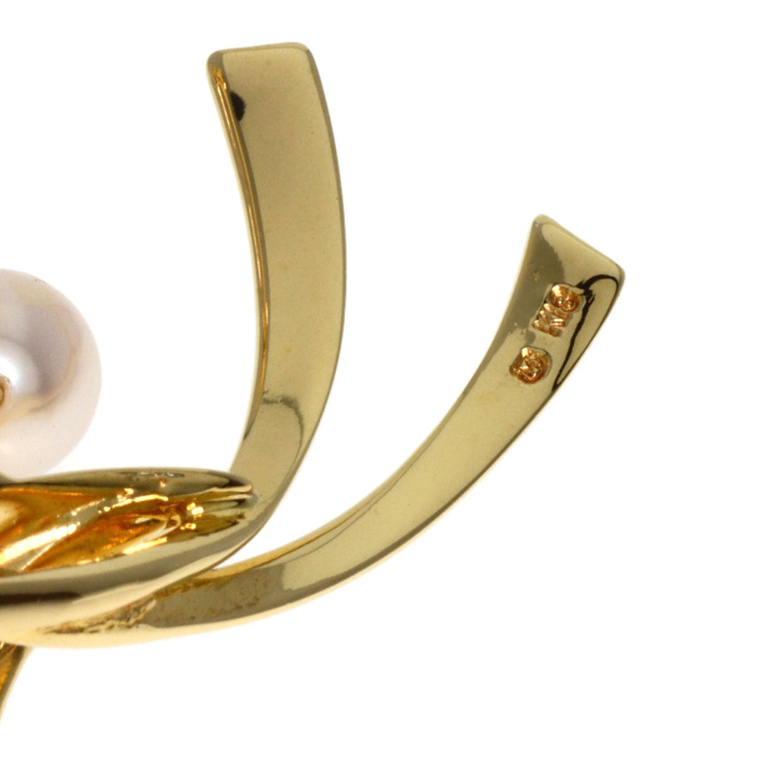 MIKIMOTO Brooch 18K Yellow Gold gold Pearl Women Used Authentic