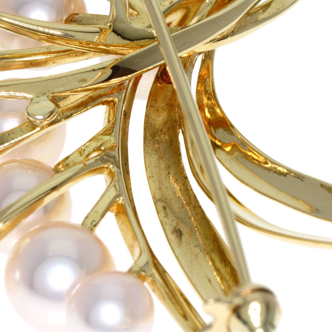 MIKIMOTO Brooch 18K Yellow Gold gold Pearl Women Used Authentic