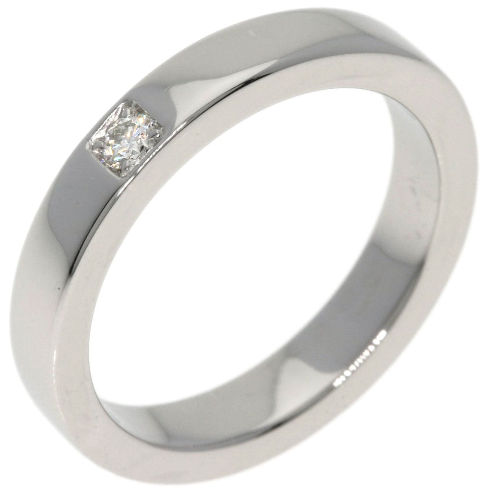 BVLGARI Ring PT950 Silver Corona Diamond Women Used Authentic