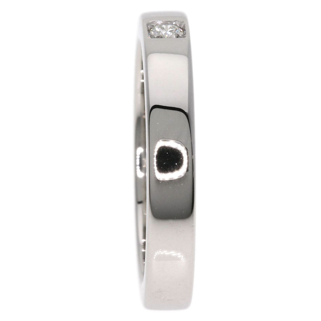 BVLGARI Ring PT950 Silver Corona Diamond Women Used Authentic