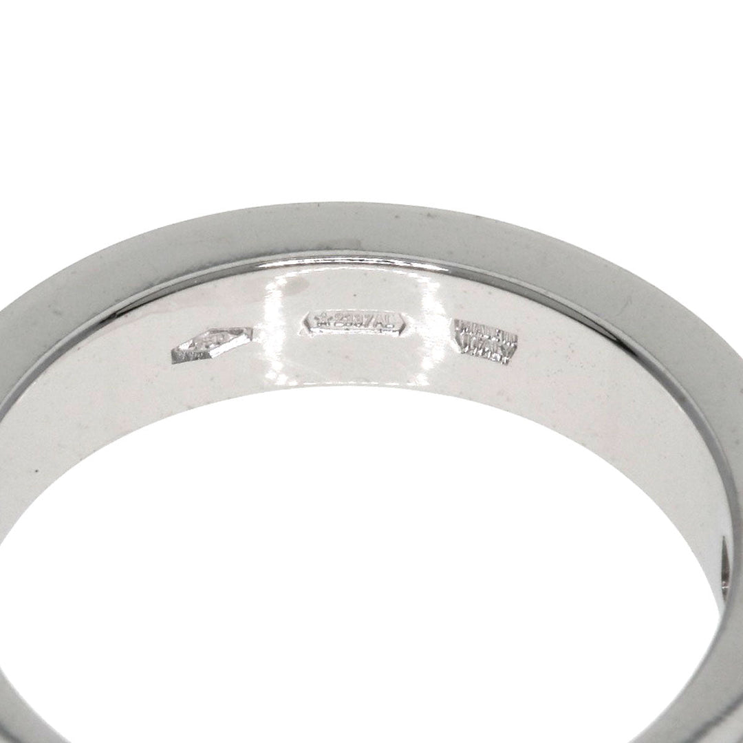 BVLGARI Ring K18WG Silver Double logo diamond