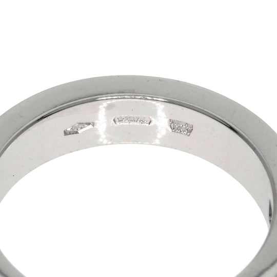 BVLGARI Ring K18WG Silver Double logo diamond