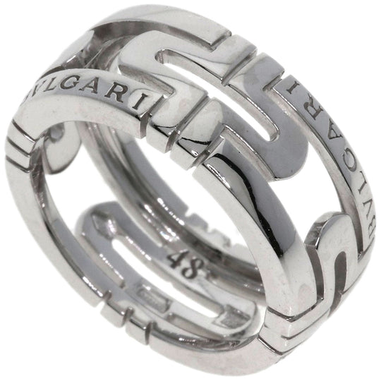 BVLGARI Ring K18WG Silver Parentesi Openwork #48
