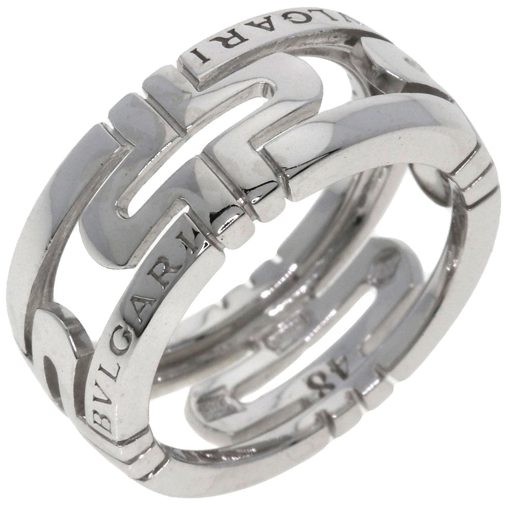 BVLGARI Ring K18WG Silver Parentesi Openwork #48