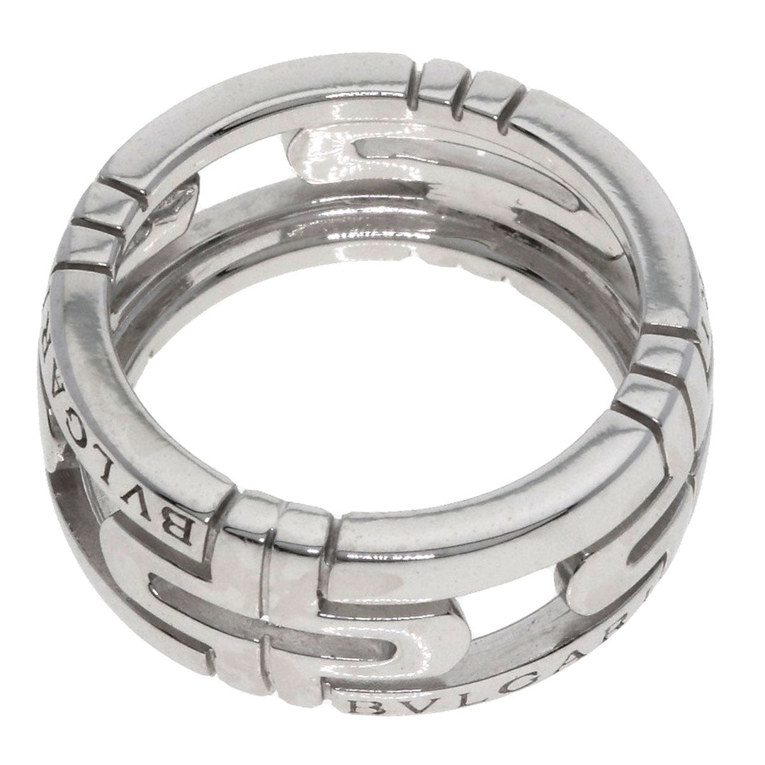 BVLGARI Ring K18WG Silver Parentesi Openwork #48