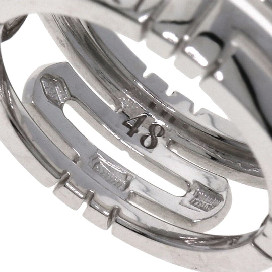 BVLGARI Ring K18WG Silver Parentesi Openwork #48