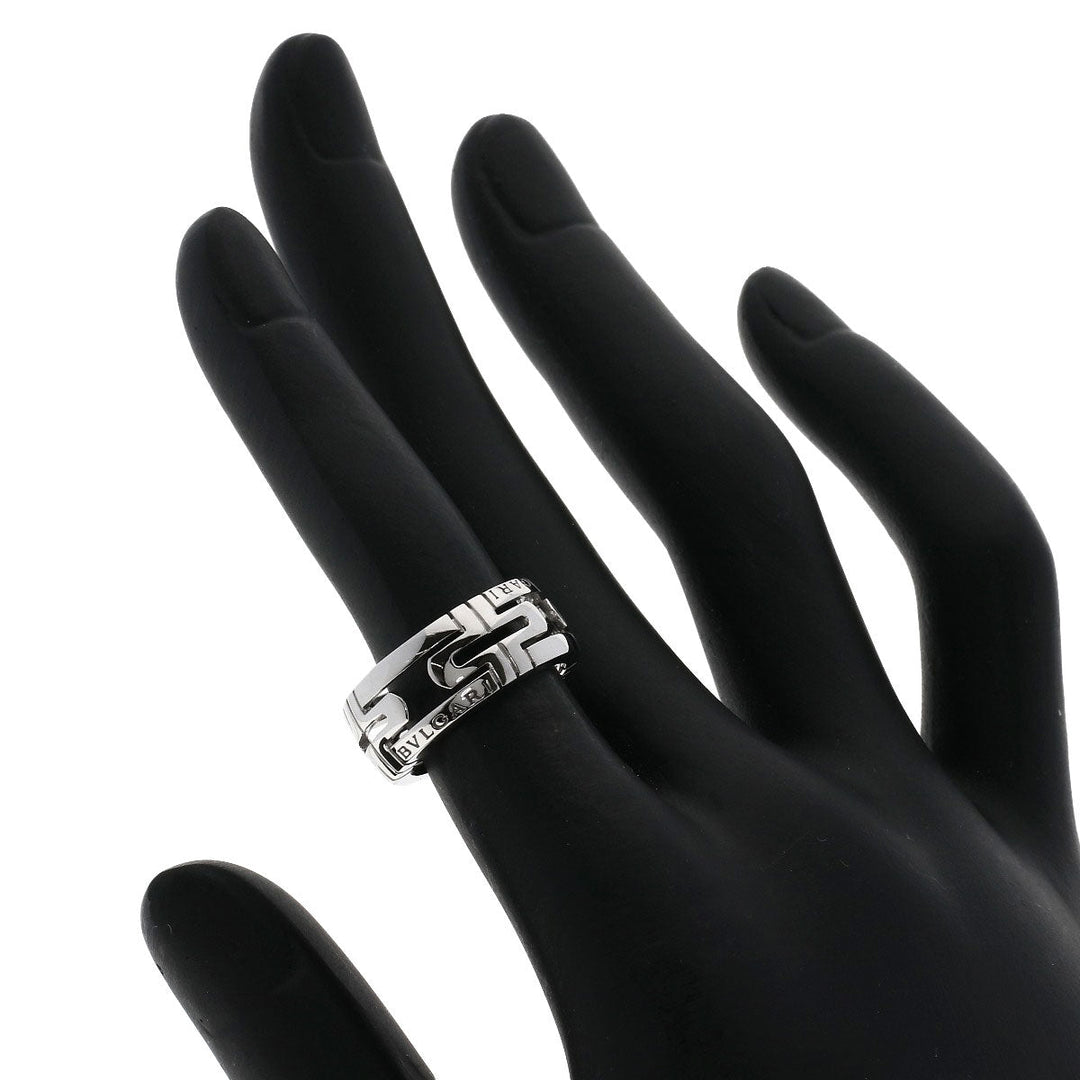 BVLGARI Ring K18WG Silver Parentesi Openwork #48