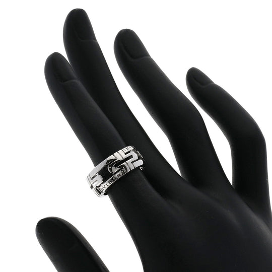 BVLGARI Ring K18WG Silver Parentesi Openwork #48