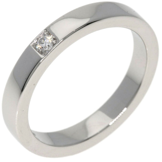 BVLGARI Ring PT950 Silver Corona 1P Diamond Women Used Authentic