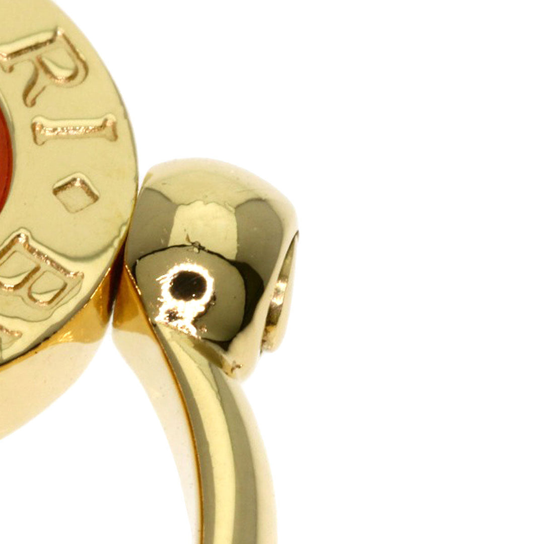 BVLGARI Ring 18K Yellow Gold gold BVLGARI BVLGARI Flip Onyx Coral Women Used Authentic