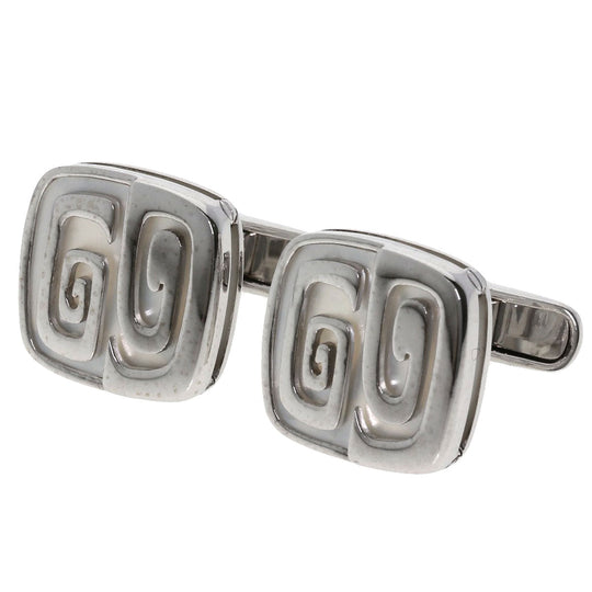 BVLGARI cuffs K18WG Silver shell