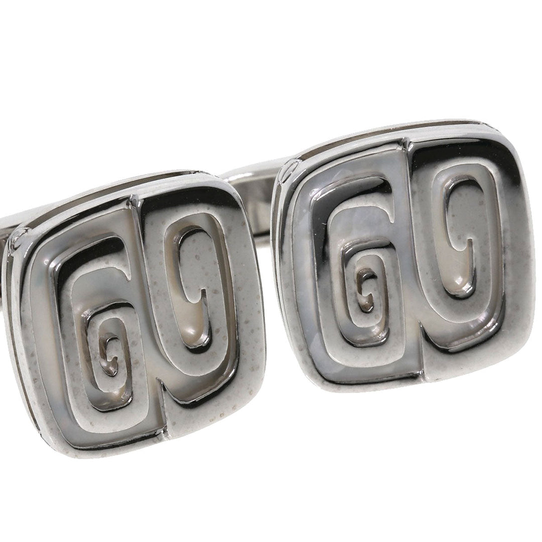 BVLGARI cuffs K18WG Silver shell
