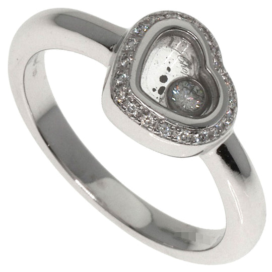 Chopard Ring K18WG Silver Happy diamond heart motif