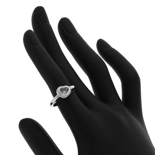Chopard Ring K18WG Silver Happy diamond heart motif