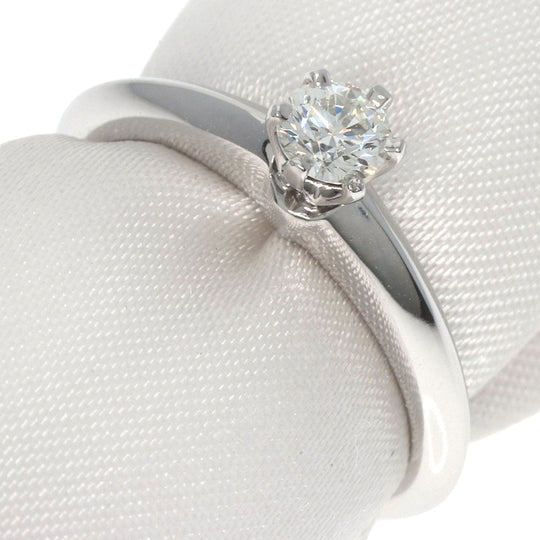 TIFFANY&Co. Ring PT950 Silver Solitaire diamond Women Used Authentic