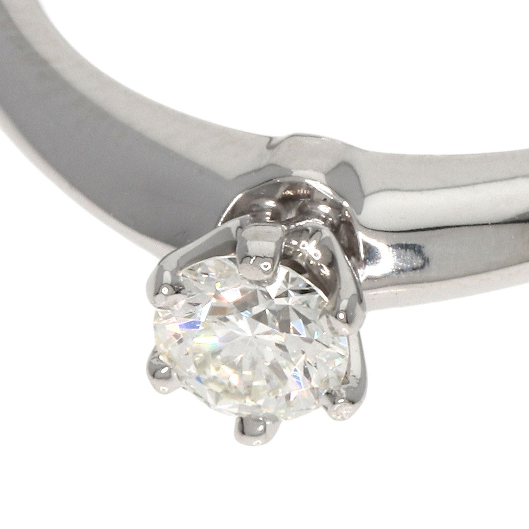 TIFFANY&Co. Ring PT950 Silver Solitaire diamond Women Used Authentic