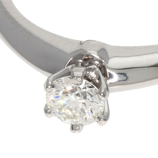 TIFFANY&Co. Ring PT950 Silver Solitaire diamond Women Used Authentic