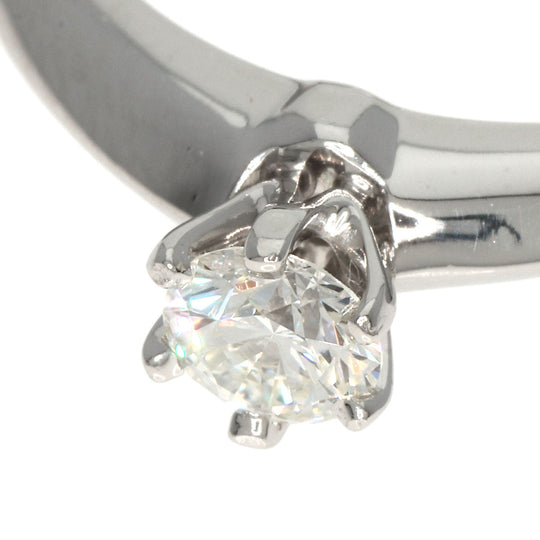 TIFFANY&Co. Ring PT950 Silver Solitaire diamond Women Used Authentic