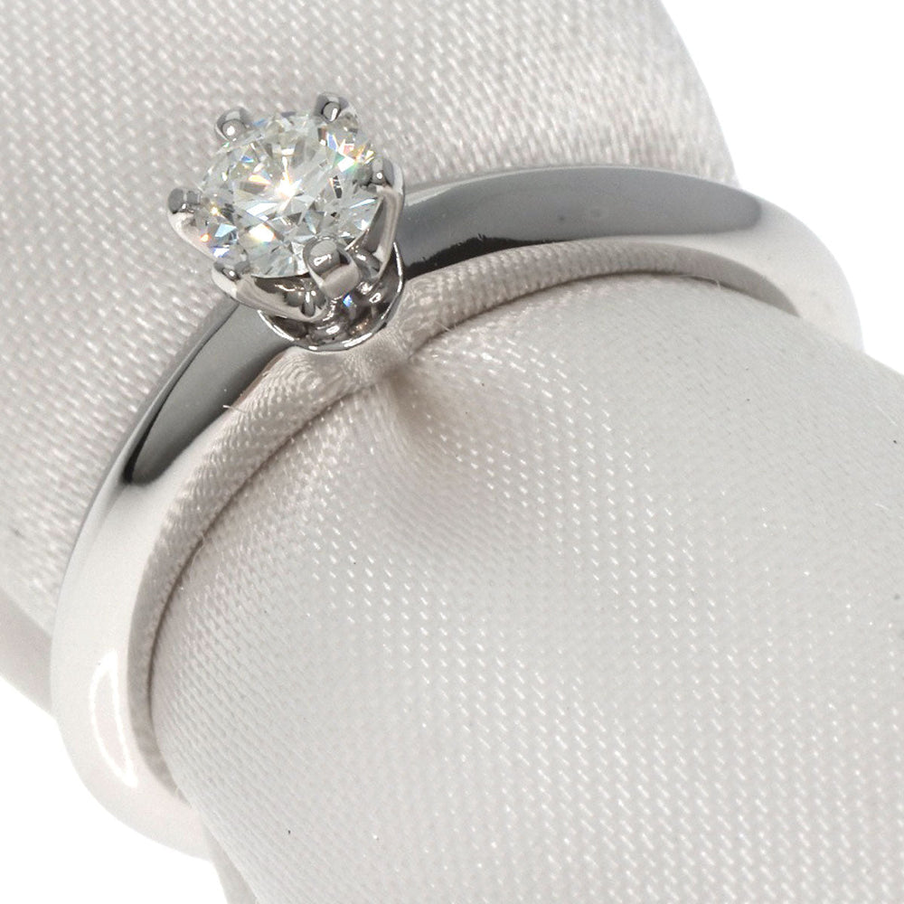 TIFFANY&Co. Ring PT950 Silver Solitaire diamond Women Used Authentic