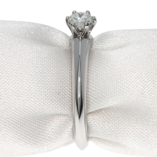 TIFFANY&Co. Ring PT950 Silver Solitaire diamond Women Used Authentic