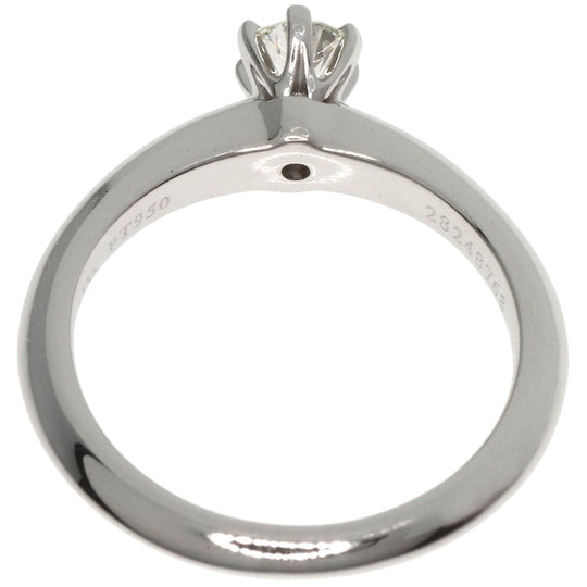 TIFFANY&Co. Ring PT950 Silver Solitaire diamond Women Used Authentic