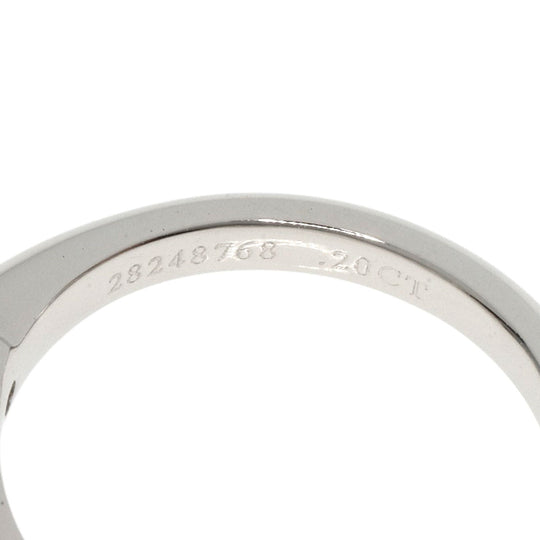 TIFFANY&Co. Ring PT950 Silver Solitaire diamond Women Used Authentic
