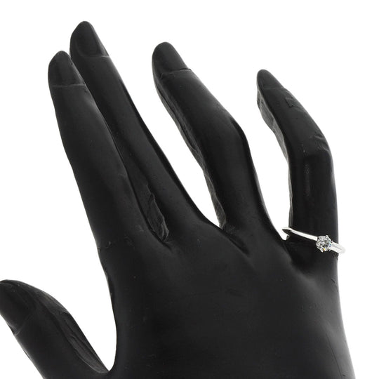 TIFFANY&Co. Ring PT950 Silver Solitaire diamond Women Used Authentic