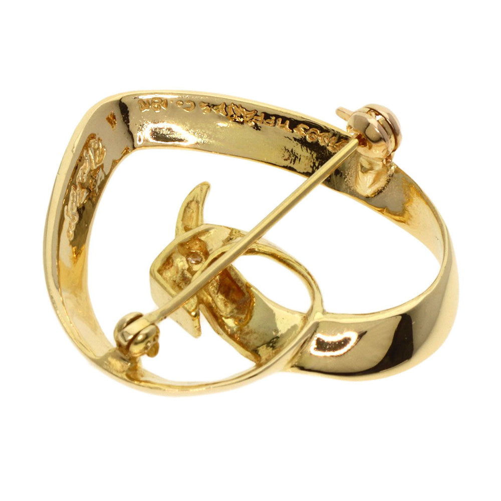 TIFFANY&Co. Brooch 18K Yellow Gold gold Heart Paloma Picasso 3P Diamond Women Used Authentic