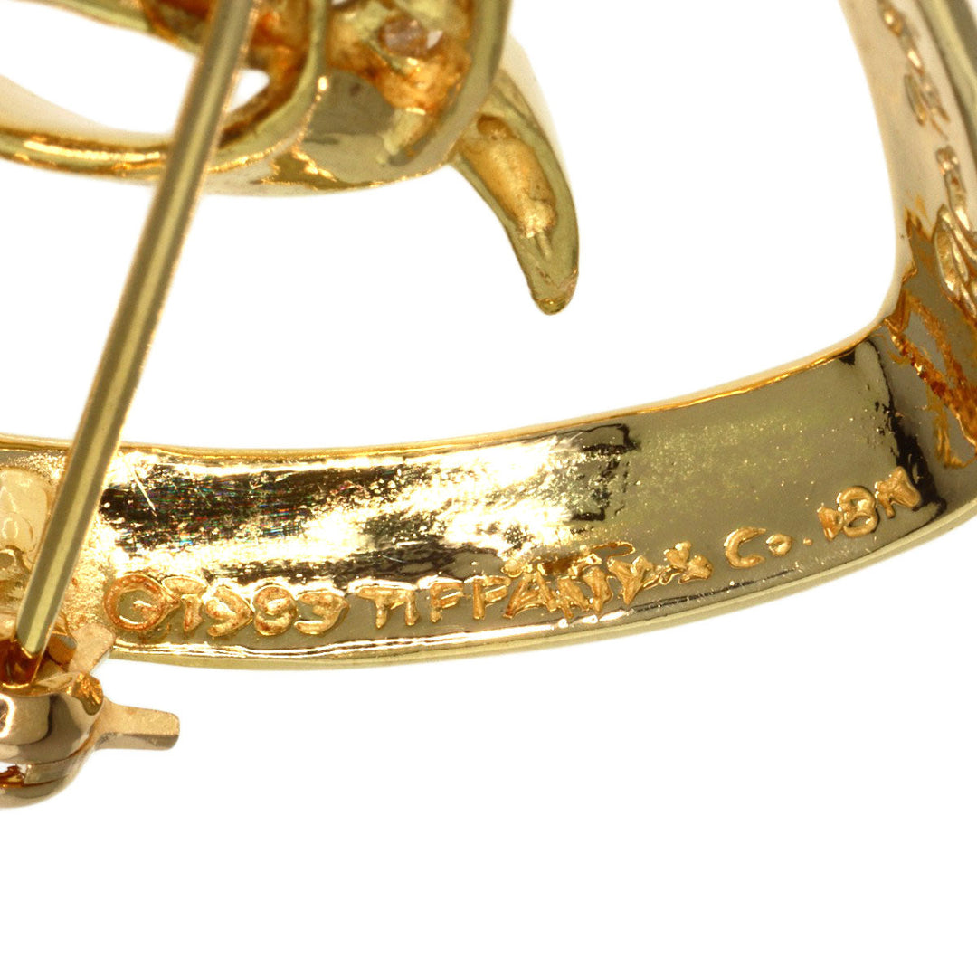 TIFFANY&Co. Brooch 18K Yellow Gold gold Heart Paloma Picasso 3P Diamond Women Used Authentic