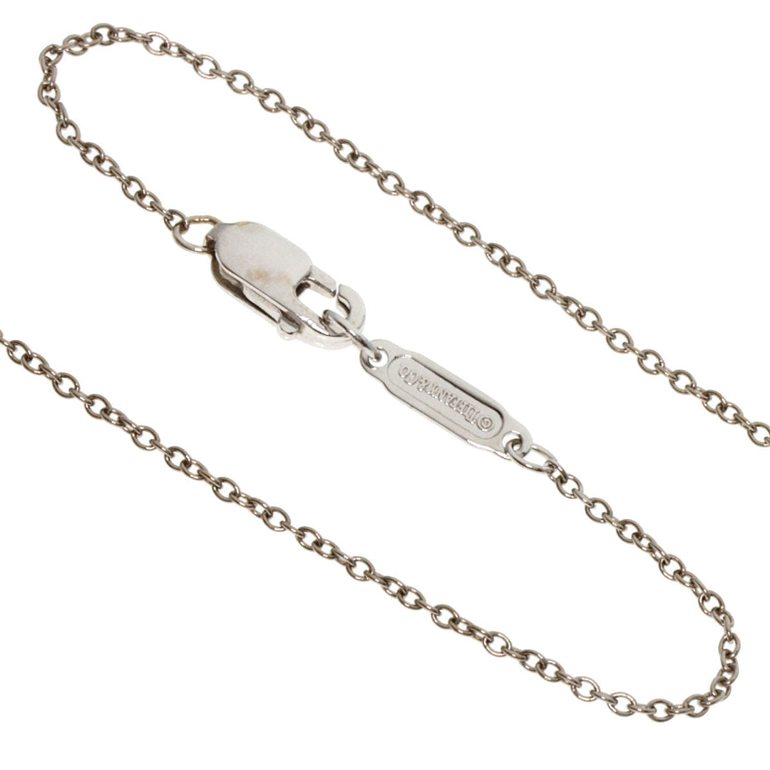 TIFFANY&Co. Necklace K18WG , K18YG Silver Heart Drop Charm Women Used Authentic