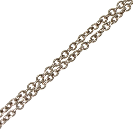 TIFFANY&Co. Necklace K18WG , K18YG Silver Heart Drop Charm Women Used Authentic